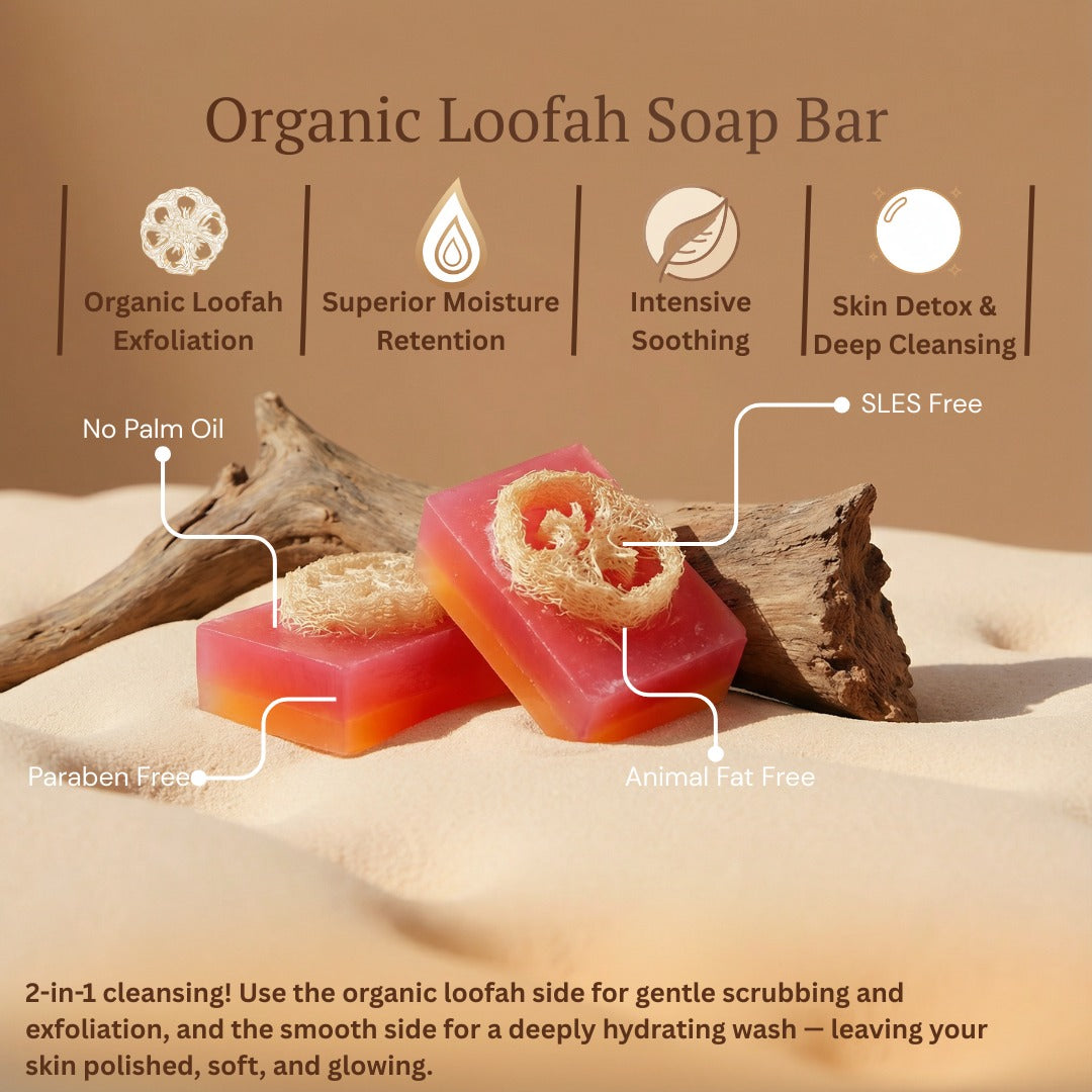 ORGANIC LOOFAH SOAP for Body Scrubbing and Detan