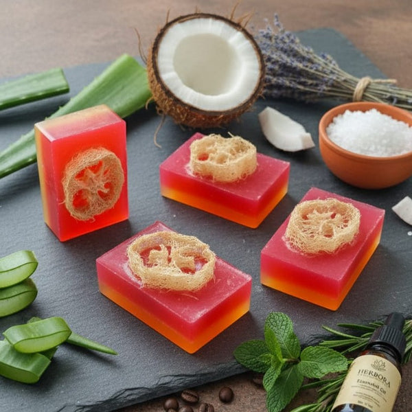 ORGANIC LOOFAH SOAP for Body Scrubbing and Detan