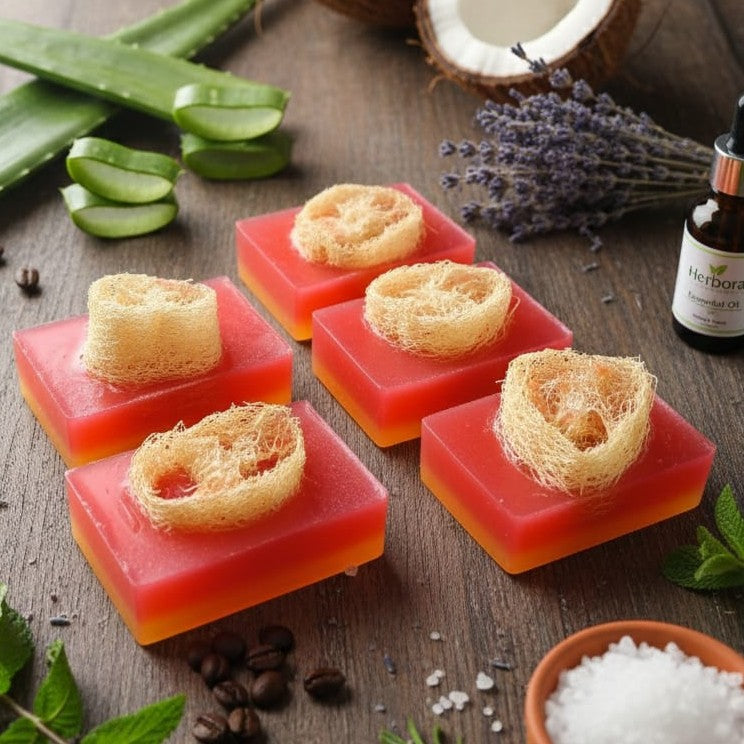 ORGANIC LOOFAH SOAP for Body Scrubbing and Detan