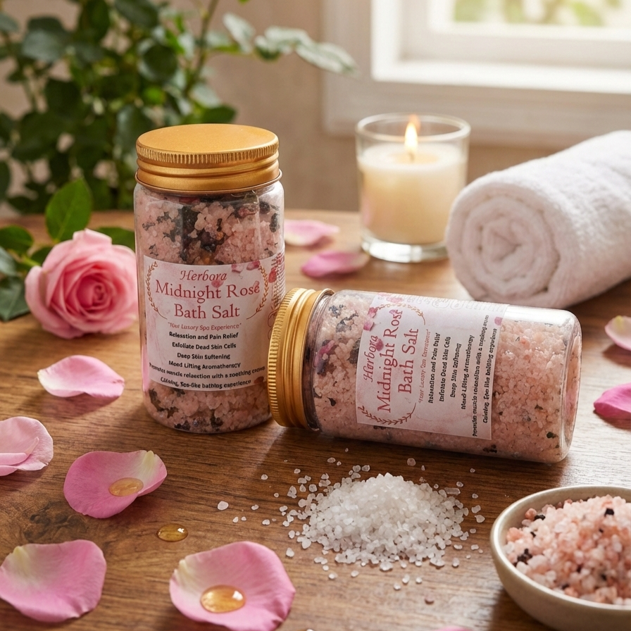 MIDNIGHT ROSE BATH SALT:  Your Luxury Spa Experience
